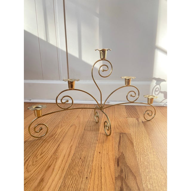1980s Mid Century Brass Candle Holders Votive Centerpiece- Set of 2 For Sale In Charleston - Image 6 of 6