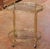 French Mid-Century French Brass and Glass Two-Tier Bar Cart With Removable Tray For Sale - Image 3 of 9