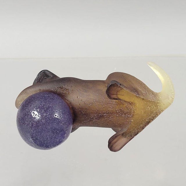 Daum France Crystal Puppy With Ball For Sale In Raleigh - Image 6 of 7