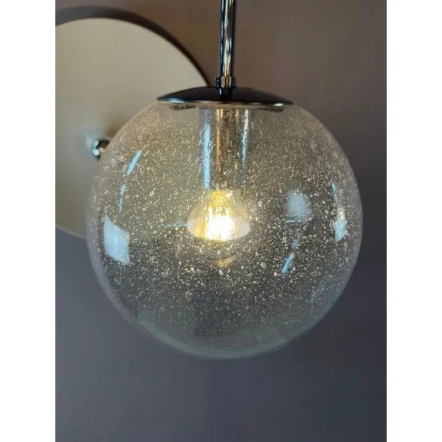 Enclosed Glass and Chrome Ball Lamp from Glashütte Limburg For Sale - Image 6 of 11