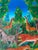 Forest Green Vintage Haitian Folk Art Jungle Painting by Monestime Astrel, Late 20th Century For Sale - Image 8 of 8