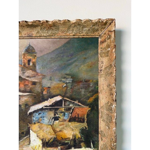 Vintage “Fula” Spanish Countryside Oil Painting on Canvas – Framed For Sale In Miami - Image 6 of 11