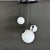 Dimensions: H 35.5” x W 21” Vintage Monroe three-light pendant lamp with black metallic rods. Please see our other...
