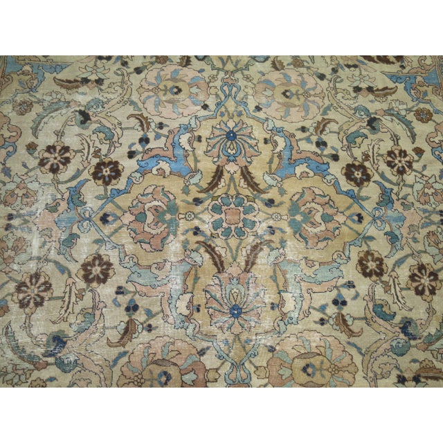 Antique Persian Tabriz Decorative Room Size Rug - 9' x 12'3" For Sale - Image 4 of 18