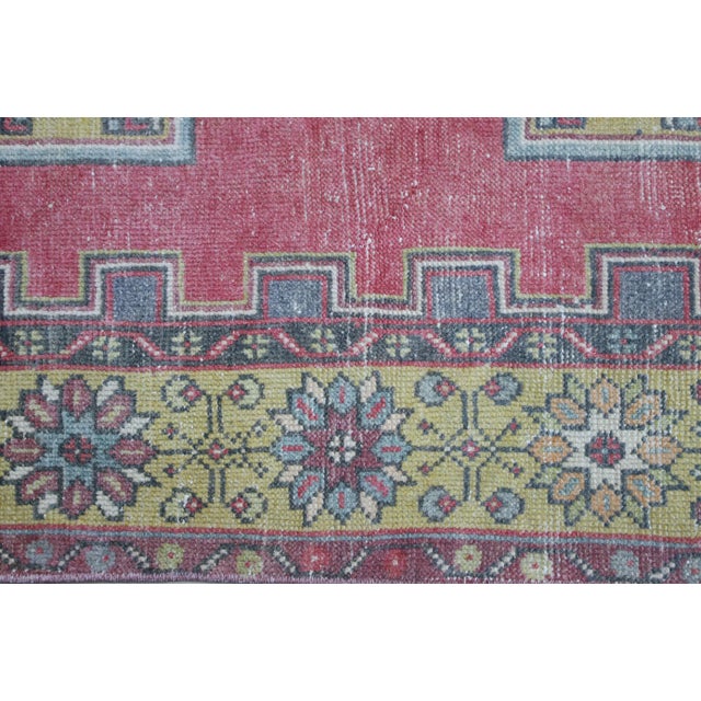 1960s Bohemian Style Hand Knotted Red Oushak Rug For Sale In Sacramento - Image 6 of 10