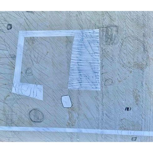 Charcoal William McClure - Large Mixed Media Abstract on Canvas For Sale - Image 8 of 9