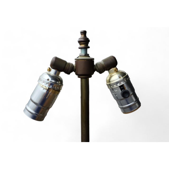 Brass Fine Pair French Mid 19th Century Converted Brass Repoussé Moderator Oil Lamps C1860 For Sale - Image 8 of 12