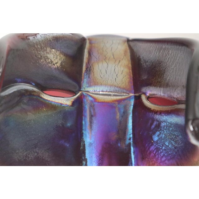 Abstract Iridescent Glass Sculpture, Germany, 1980s For Sale - Image 14 of 15