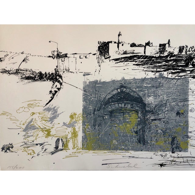 Ivan Schwebel, Israeli American (1932-2011) Oil on canvas. Painting of Winter Landscape. Signed Schwebel, 1985. Sight-...