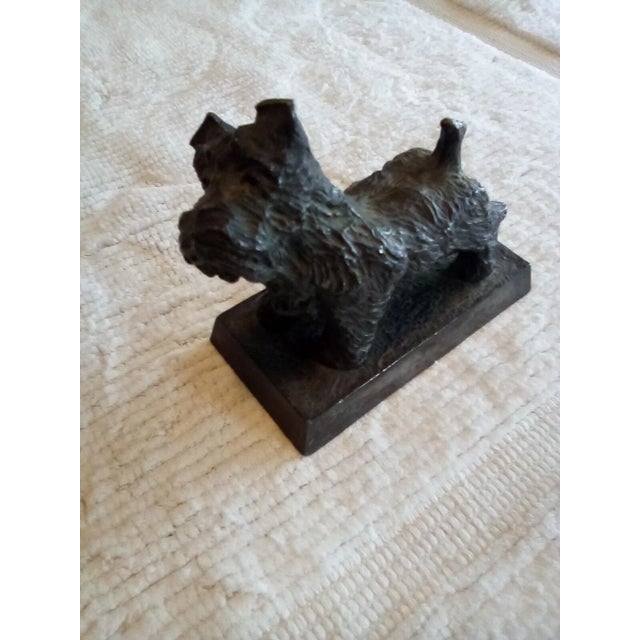 Early 20th Century "Vintage Scottish Dog Sculpture" For Sale - Image 9 of 9