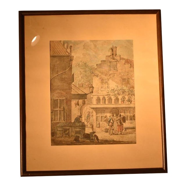 18th Century Street Scene For Sale
