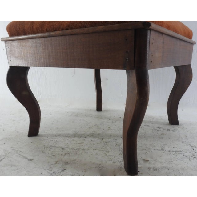 French Late 19th Century French Needlepoint Foot Stool For Sale - Image 3 of 9