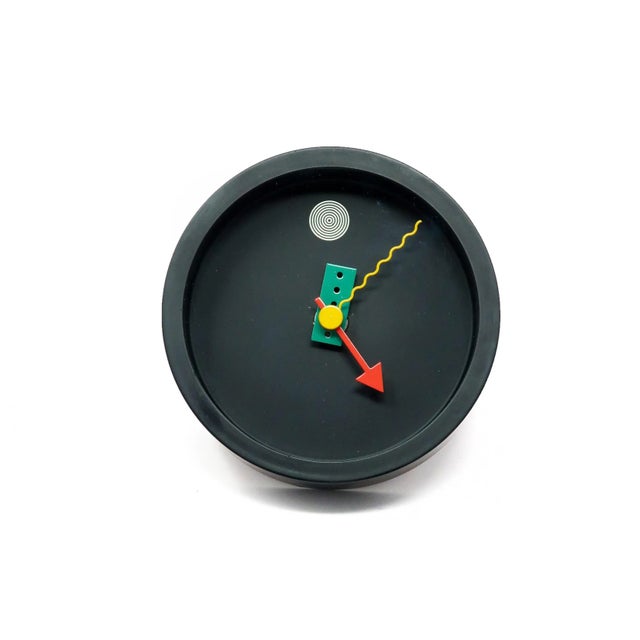 1980s Postmodern Wall Clock by Shohei Mihara for Wakita For Sale - Image 9 of 9