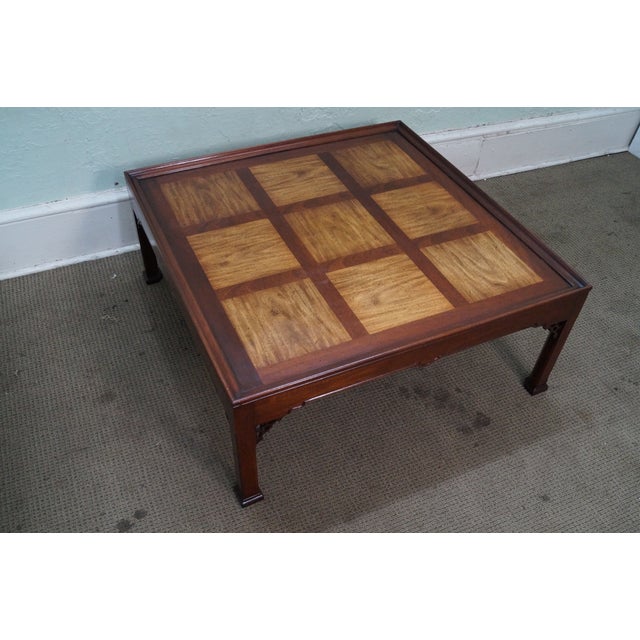 Chippendale Style Mahogany & Mixed Wood Square Coffee ...