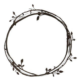 Warm Black Lennox Vine and Leaf Wall Mirror For Sale