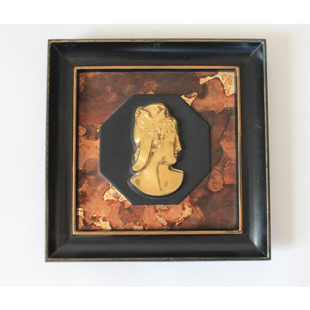 Mid 20th Century Framed Vintage Silhouette Art Pieces - A Pair For Sale - Image 5 of 12