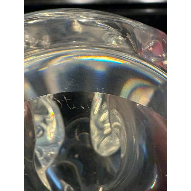 1960s 1960s Signed Steuben Crystal Eagle Sculpture — Large 13" Wingspan, Bird on Ball For Sale - Image 5 of 8