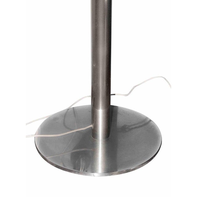 Sphere lamp is an orginal design lamp realized in the 1970s by Italian manufacturer. A steel and a glass lampshade decor...