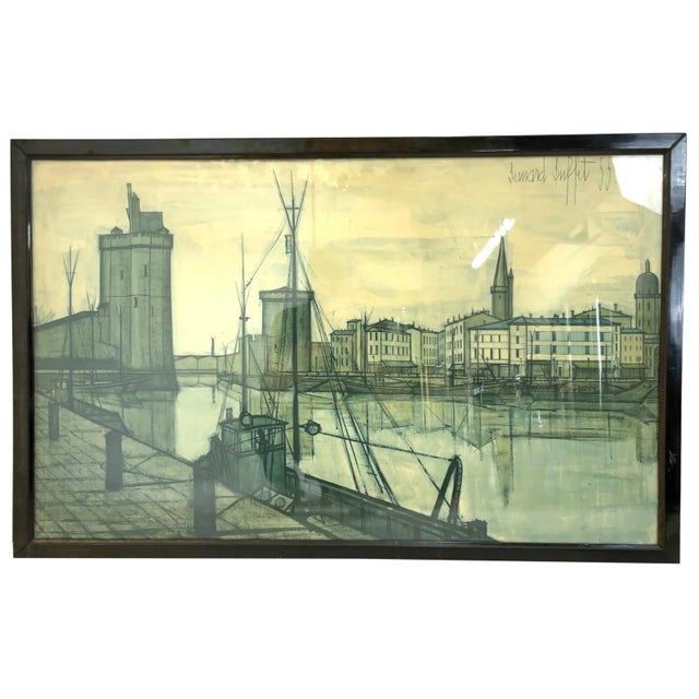1950s Bernard Buffet, Lithograph, La Rochelle For Sale - Image 5 of 5