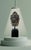 Wood South East Asian Buddha Head Mounted on Square Black Pedestal For Sale - Image 7 of 11