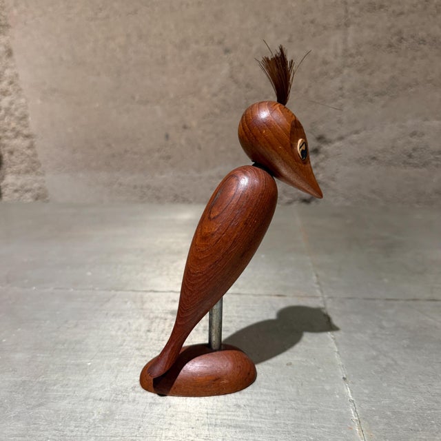 Bird Corkscrew Bottle Opener Arne Basse Mid Century Danish Modern in Teak For Sale - Image 14 of 14