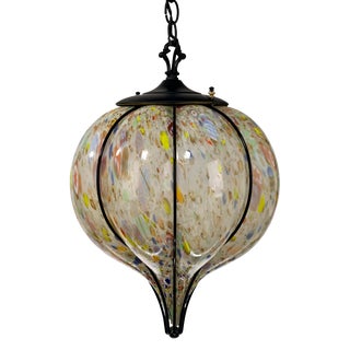 Mid-Century ModernMurano Glass Caged 'Balloon' Pendant For Sale