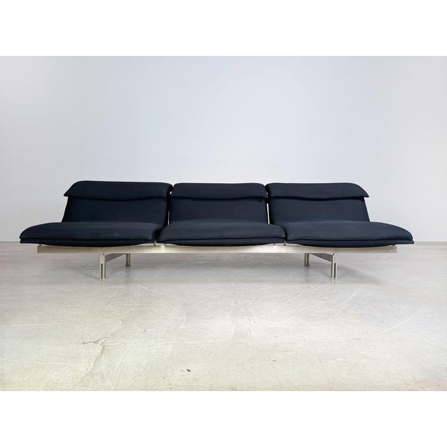 We offer for sale a beautiful Saporiti Italia three-seater from the 1970s. The design for this stable and extremely...