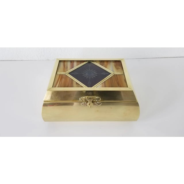 1970s 1970s Du Vonn Collection Solid Brass Trinket Box For Sale - Image 5 of 12