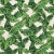 Boho Chic Sample - Schumacher Tropical Leaf Epingle Fabric in Green & Ivory For Sale - Image 3 of 3