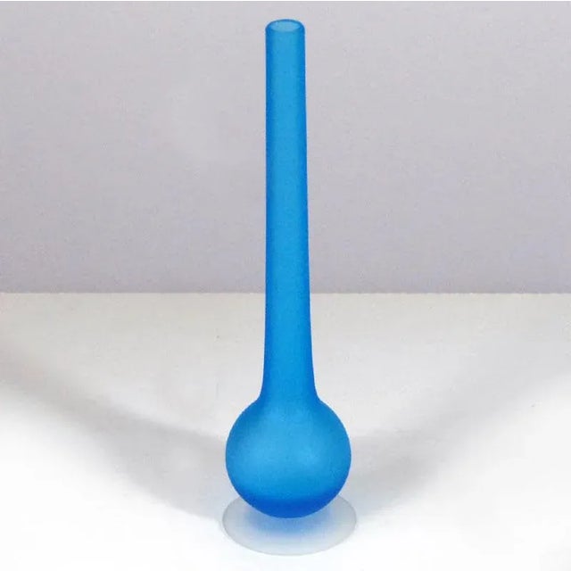 Rosenthal Blue Glazed Vase by Carlo Moretti for Rosenthal Netter, 1950s For Sale - Image 4 of 6