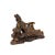 Auburn 5" Hand-Carved Wood Reclining Bodhisattva Figurine Sculpture Tang Style Art For Sale - Image 8 of 8