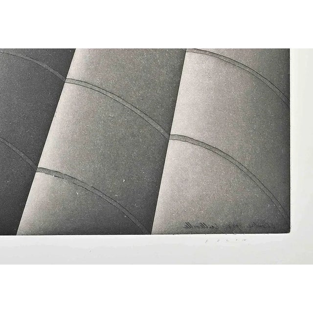 Urban landscape is a modern artwork realized by the belgian illustrator Jean-Michel Folon (1934- 2005). Original etching...