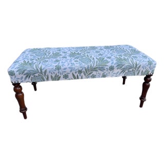 Newly Upholstered English Bench For Sale