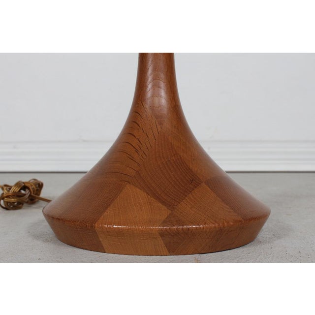Danish Floor Lamp in Hand-Turned Teak by Lisbeth Brams for Fog & Mørup, 1960s For Sale - Image 6 of 14