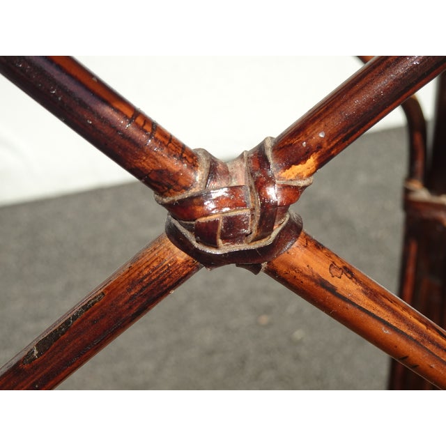 Brown Vintage Rustic French Country Style Side Table by Palecek For Sale - Image 8 of 14