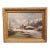 19th Century French Winter Landscape Painting in Original Giltwood Frame For Sale