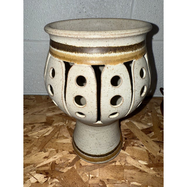 Early California Wishon Harrell Studio Stoneware Pottery Ceramic Lamp For Sale - Image 4 of 9