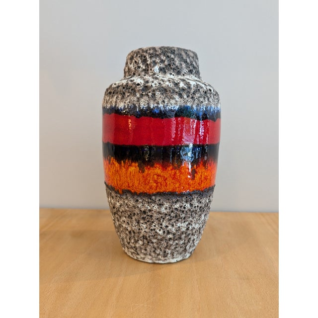 Mid 20th Century Ceramic Vase Made in West German - typical shape of Scheurich Keramik, unmarked on the base. Made with a...