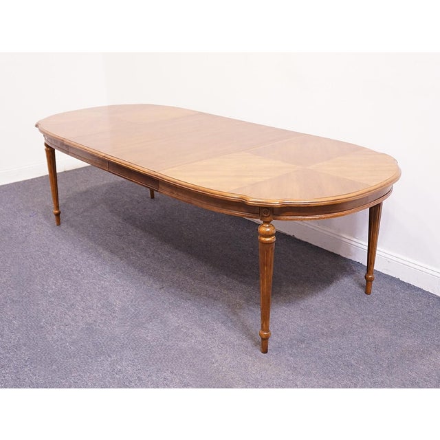 Bernhardt Bernhardt Furniture Fruitwood Country French Style 100" Oval Dining Table 236-202 For Sale - Image 4 of 14