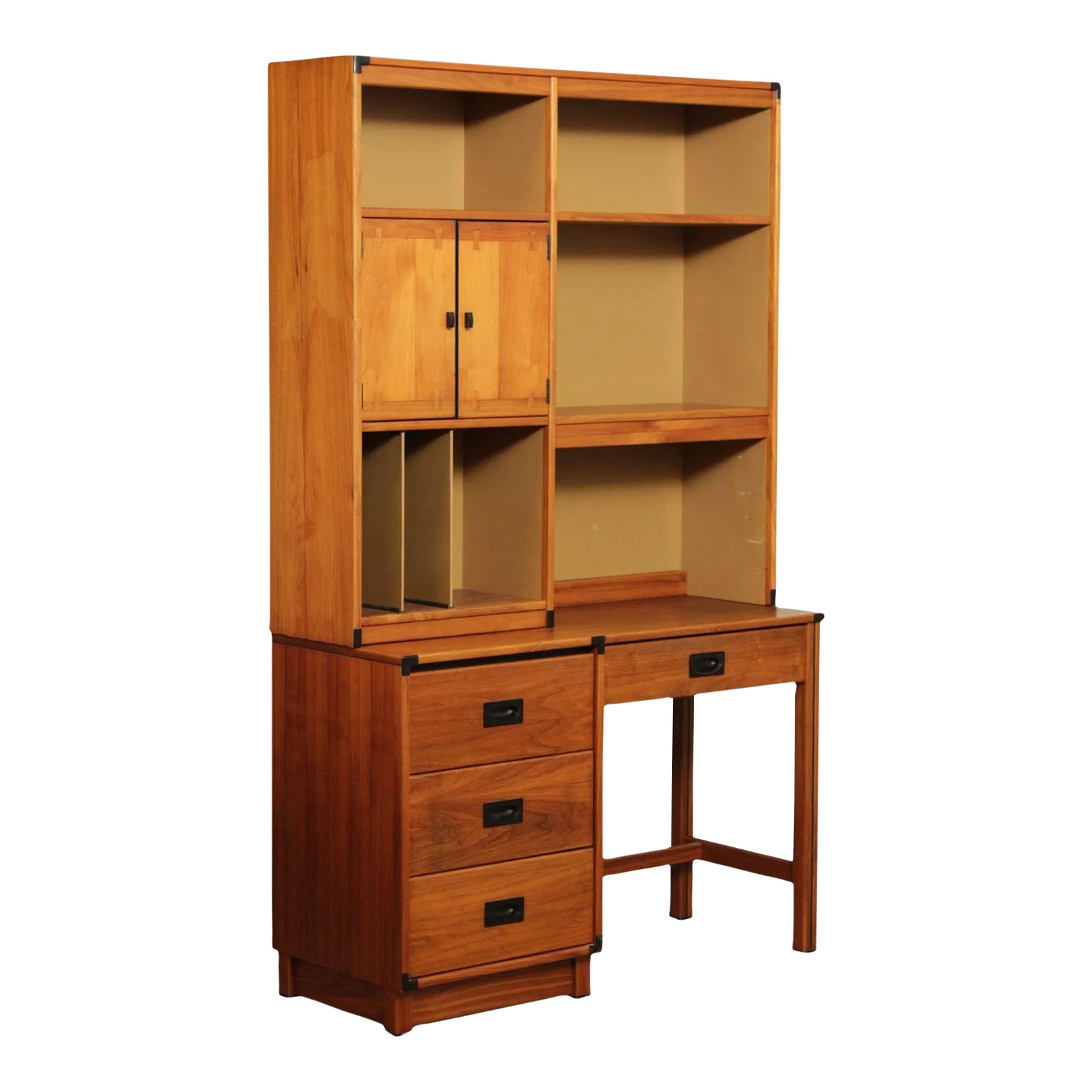 Drexel Mid Century Modern 'Modulus' Desk with Bookcase Top Chairish