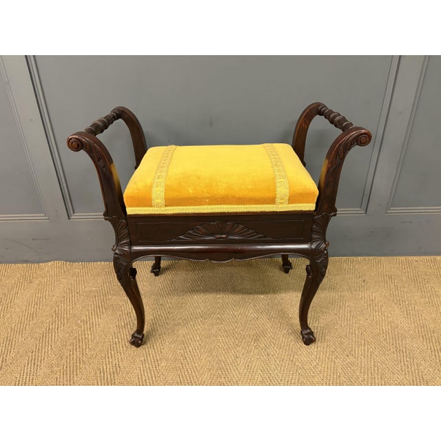 Antique Mahogany Piano Stool, 1895 For Sale - Image 16 of 16