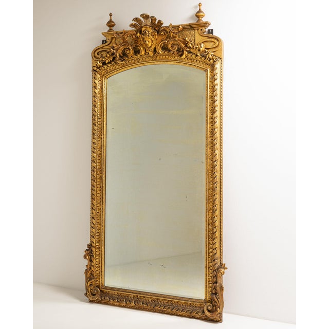 19th Century France Rococo Gold Wood Full-length & Floor Mirrors For Sale In Greensboro - Image 6 of 10