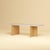 Roman travertine over a base of solid oak gives the Palm its balance. It is a low, elongated table for the space in front...