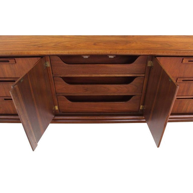 Mid 20th Century Mid-Century Modern Walnut Long Dresser For Sale - Image 5 of 8