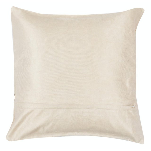 19"x20" Embroidered 100% Silk Cushion. Luxury Pillow Cover. Handmade Toss Pillow For Sale - Image 4 of 5