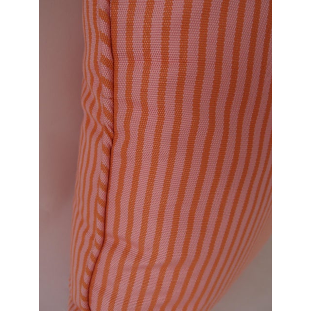 Perennials Outdoor Striped Fabric Pillow In Pink And Orange Chairish