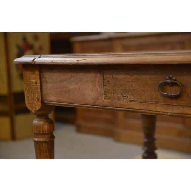 Wood Late 19th Century Beechwood Farmhouse Table For Sale - Image 7 of 11