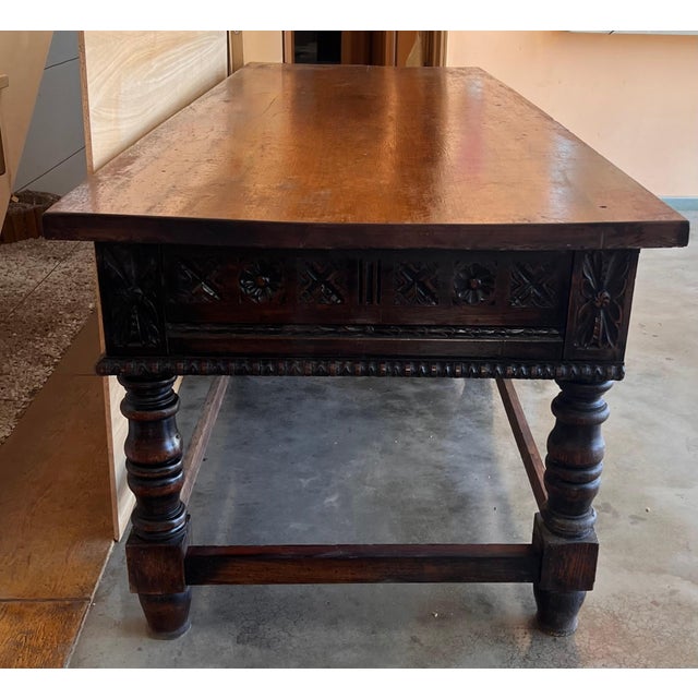 Late 18th Century Spanish Refectory Table or Farm Table with Four Drawers For Sale - Image 10 of 18
