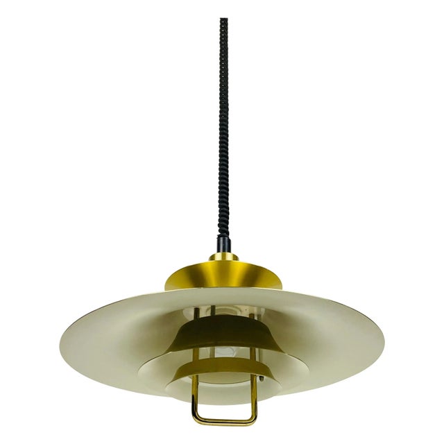Danish Brass and Metal Pendant Lamp, 1960s For Sale - Image 13 of 13