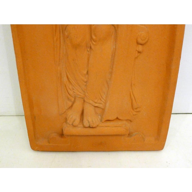 Red Unknown, Bas-Relief of a Woman, 1960s, Terracotta For Sale - Image 8 of 13